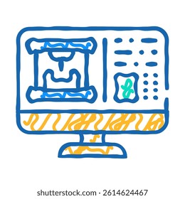 tool design mechanical engineer doodle icon sketch vector. tool design mechanical engineer sign. isolated symbol illustration