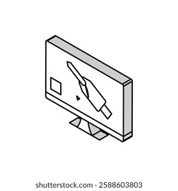 tool design mechanical engineer isometric icon vector. tool design mechanical engineer sign. isolated symbol illustration