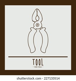 Tool design over brown background, vector illustration