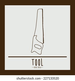 Tool design over brown background, vector illustration