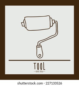 Tool design over brown background, vector illustration