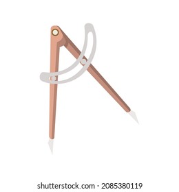 a tool for drawing circles or arcs Vector illustration isolated on a white background