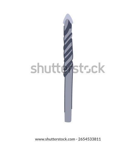 tool drill bit cartoon. hole metal, wood masonry, carbide twist tool drill bit sign. isolated symbol vector illustration