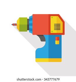 tool drill industry flat icon