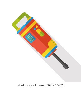 tool drill industry flat icon