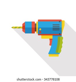 tool drill industry flat icon