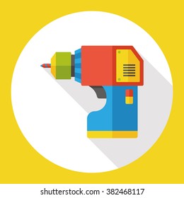 tool drill industry flat icon