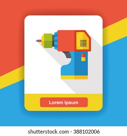 tool drill industry flat icon
