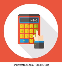 tool equipment calculator flat icon