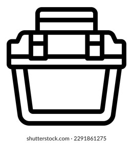 Tool equipment icon outline vector. Kit case. Home carpenter