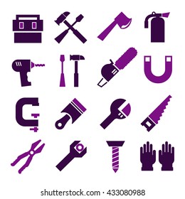 tool, equipment icon set