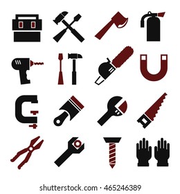 tool, equipment icon set