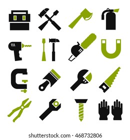 tool, equipment icon set