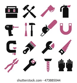 tool, equipment icon set