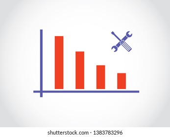 Tool Equipment Wrench Screw Sales Market Decrease Graph Bar