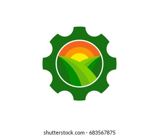 Tool Farm Icon Logo Design Element