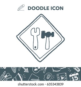 tool fix sign doodle
