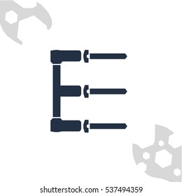 tool in form of Russian letter. Font Mechanics