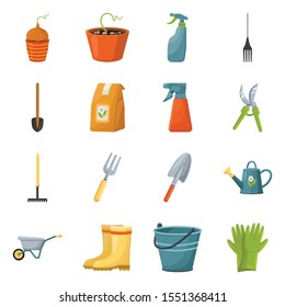 Tool Gardening Vector Cartoon Icon Set Stock Vector (Royalty Free ...