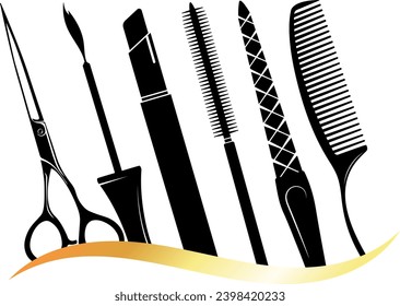 A tool for a hair stylist to design. Symbol for beauty salon and hair stylist