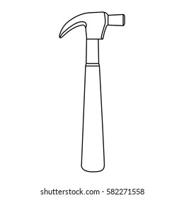 tool hammer icon image, vector illustration design