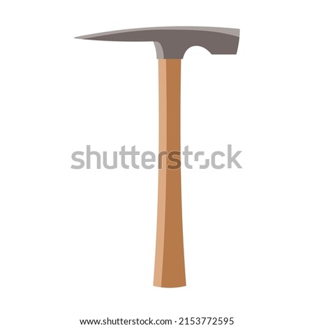 tool hammer, pick of scientist archaeologist for study of antiquities. Cartoon vector illustration of science artifacts