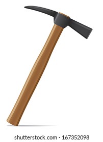 tool hammer with wooden handle vector illustration isolated on white background