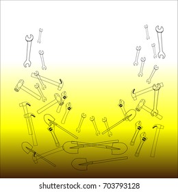 Tool, hand dawn vector illustration.