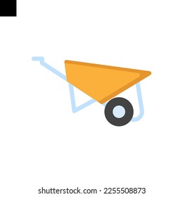 tool hardware cart icon flat style vector
