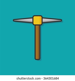 tool hoe vector icon