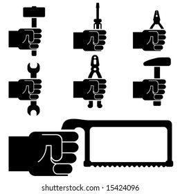 tool holding hand