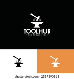 Tool hub vector logo design template