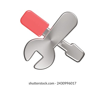 Tool icon 3d render illustraton