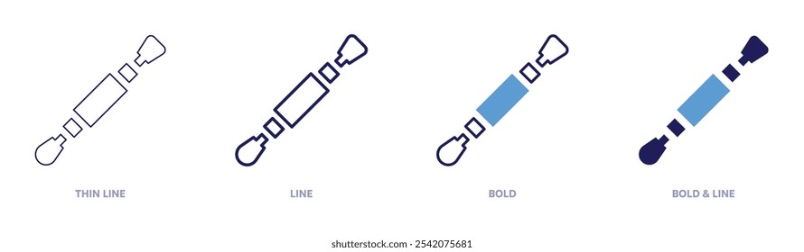 Tool icon in 4 different styles. Thin Line, Line, Bold, and Bold Line. Duotone style. Editable stroke.