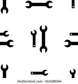 Tool Icon background. Seamless pattern with wrench vector illustration