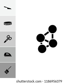 Tool icon. collection of 6 tool filled icons such as manicure scissors, dustpan, iron, sponge. editable tool icons for web and mobile.