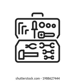 tool icon designed in simple line vector illustration style