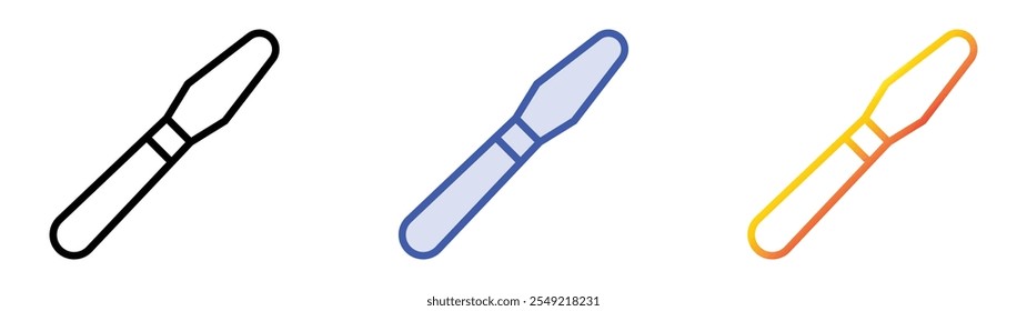 icono de herramienta. Lineal, relleno azul y diseño de estilo degradado aislado sobre fondo blanco