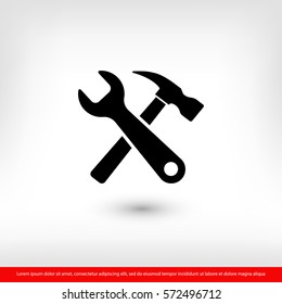 Tool  icon. One of set web icons