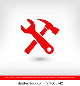 Tool  icon. One of set web icons