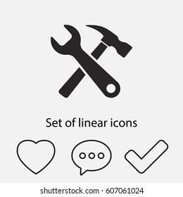 Tool  icon. One of set web icons