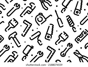 Tool icon pattern background for graphic design.A-size horizontal.