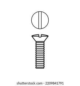 Tool icon for repair. Tools for repair work. Isolated icon, object on white background. Nut and bolt icon isolated on white background.

