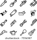 Tool icon series set Icons.  A vector series set of tool icons