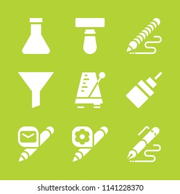 tool icon set. With pencil, glue and pencil  vector icons for graphic design and web