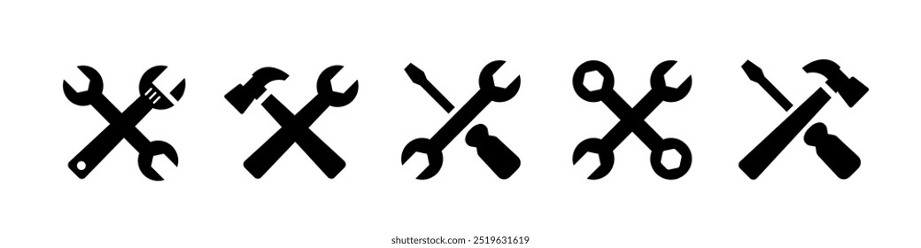 Tool icon set. Tools icons.