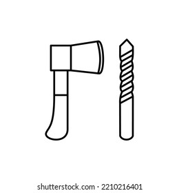 Tool icon set. Tools for repair work. Isolated icon, object on white background.

