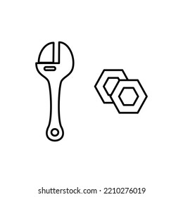 Tool icon set. Tools for repair work. Isolated icon, object on white background.
