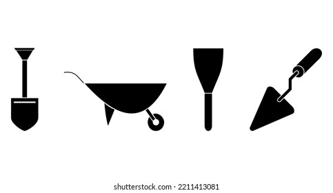 Tool icon set. Tools for repair work. Isolated icon, object on white background.

