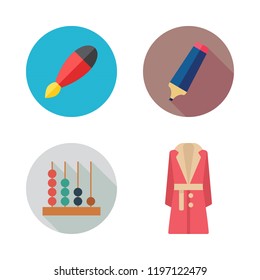 tool icon set. vector set about abacus, coat, marker and pen icons set.